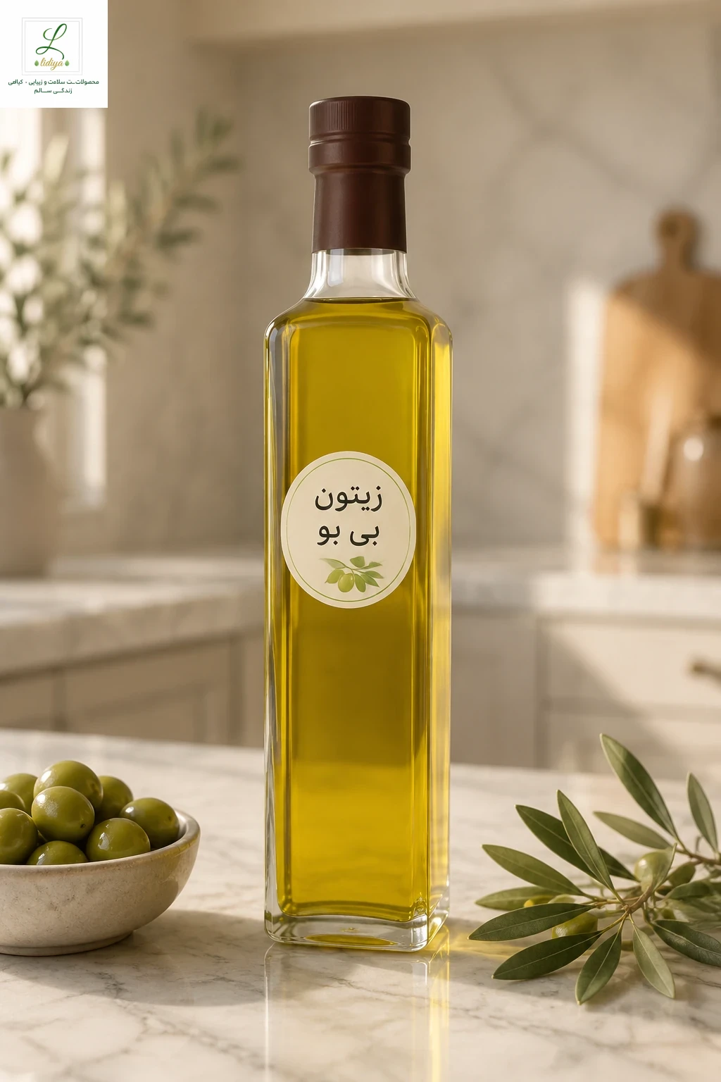 روغن زیتون  بکر بی بو با کیفیت عالی (1لیتری)