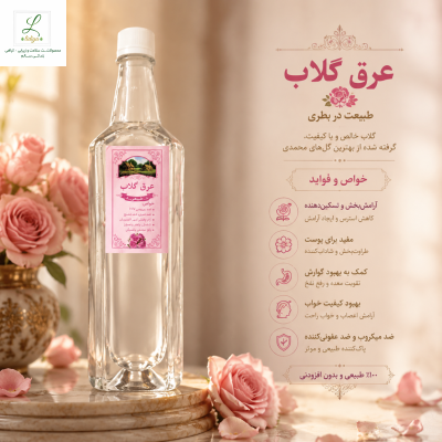 گلاب اعلا با کیفیت عالی  درمانی (یک لیتری )